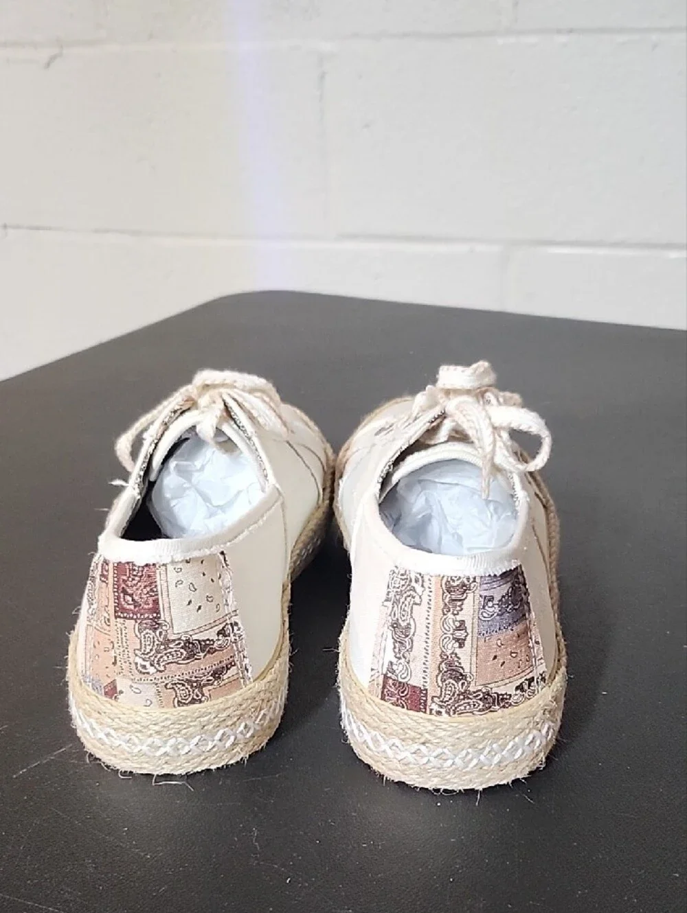 Cream Canvas Espadrille Sneakers